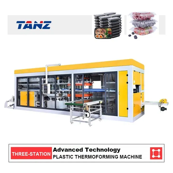 Fully Automatic Three-Station Negative And Positive Pressure Thermoforming Machine